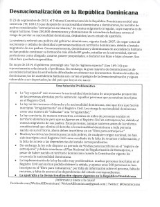 Desnacionalizacion en la Republica Dominicana