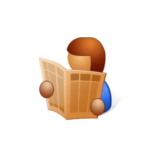 image of woman reading newspaper avatar